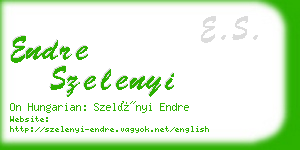 endre szelenyi business card